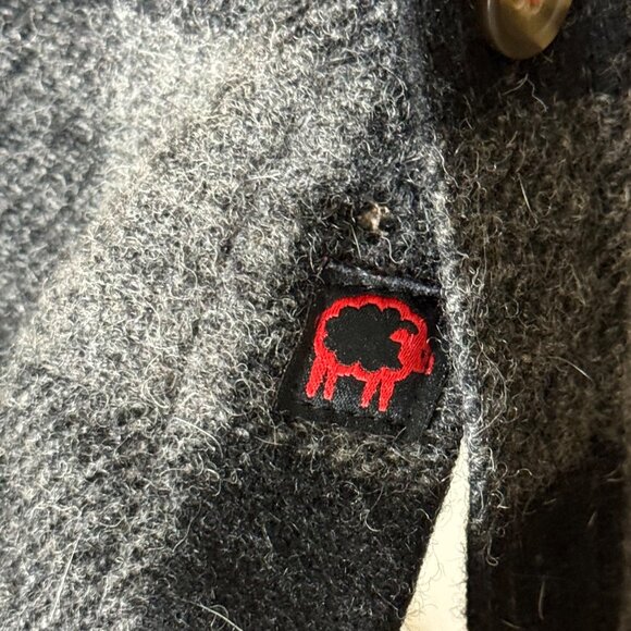 Woolly Dry Goods Mens Buffalo Check Washable Wool Shirt Jacket L Black Gray - Picture 6 of 8